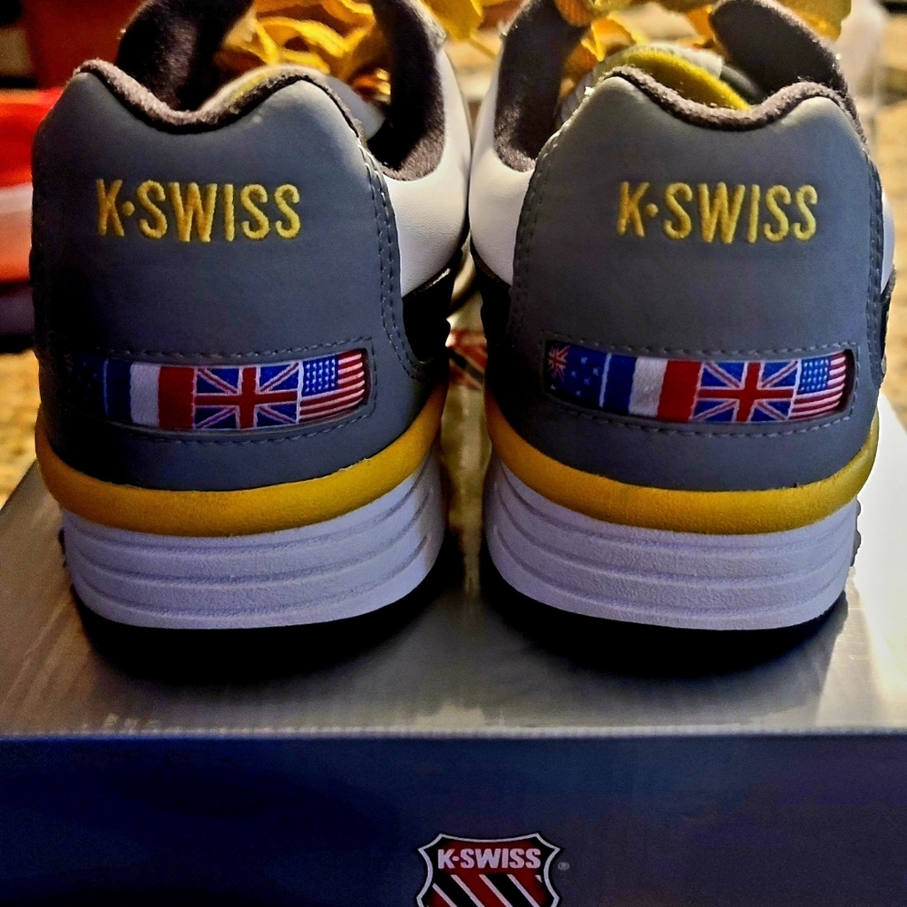 K-Swiss SI-18 Rannell Mens 8.5. WHT/BLK/PSN/GRY
